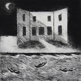 Inside Out House, etching